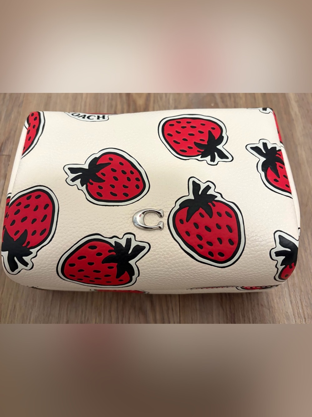 Coach Essential Cosmetic Pouch w/ Strawberry Print